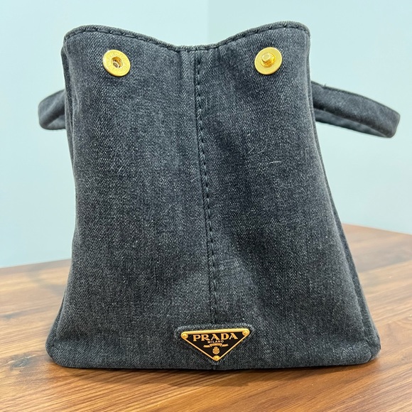 Prada Canapa Denim Tote Bag - Picture 3 of 16
